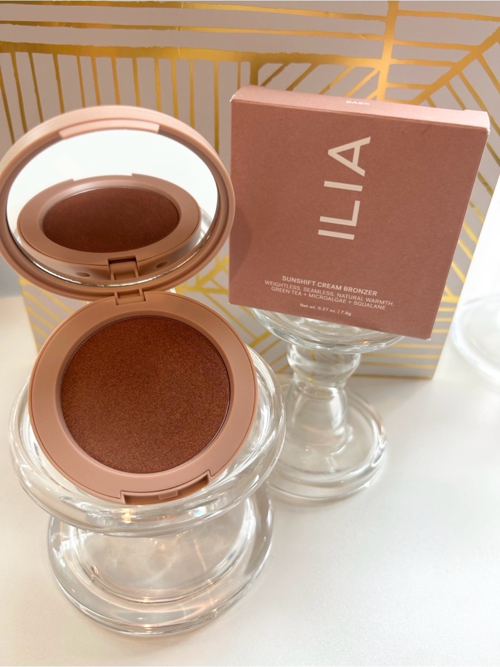 ☀️🤎 ILIA Sunshift Cream Bronzer Bask NIB Full Size Clean Beauty 🤎☀️